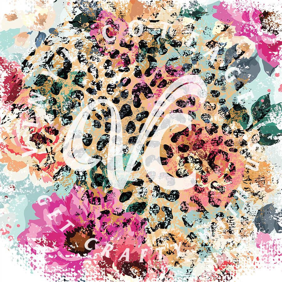 Leopard Floral Grunge ~ AP02