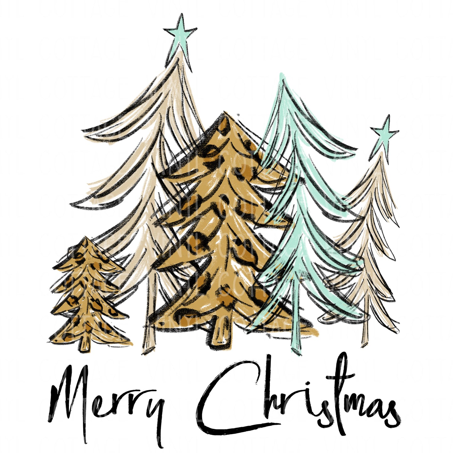 TR177 Merry Christmas Trees