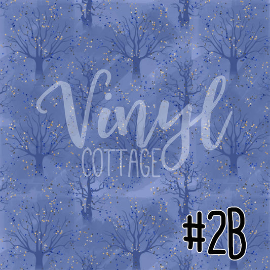 Spooky Night 02 Blue Trees