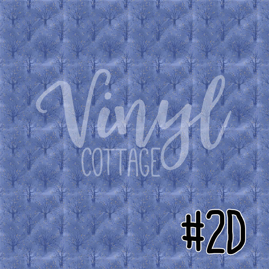 Spooky Night 02 Blue Trees