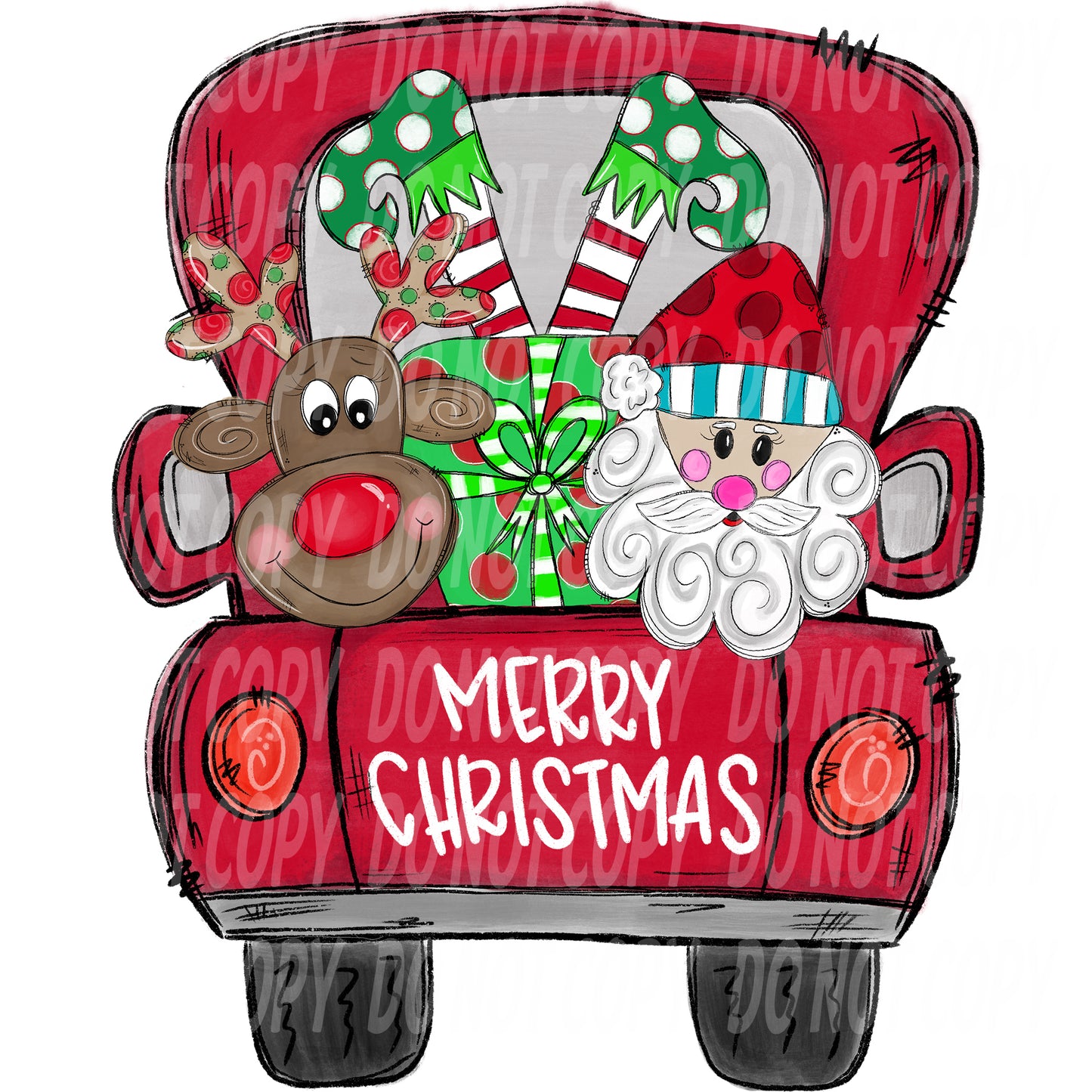 TR454 Merry Christmas Truck