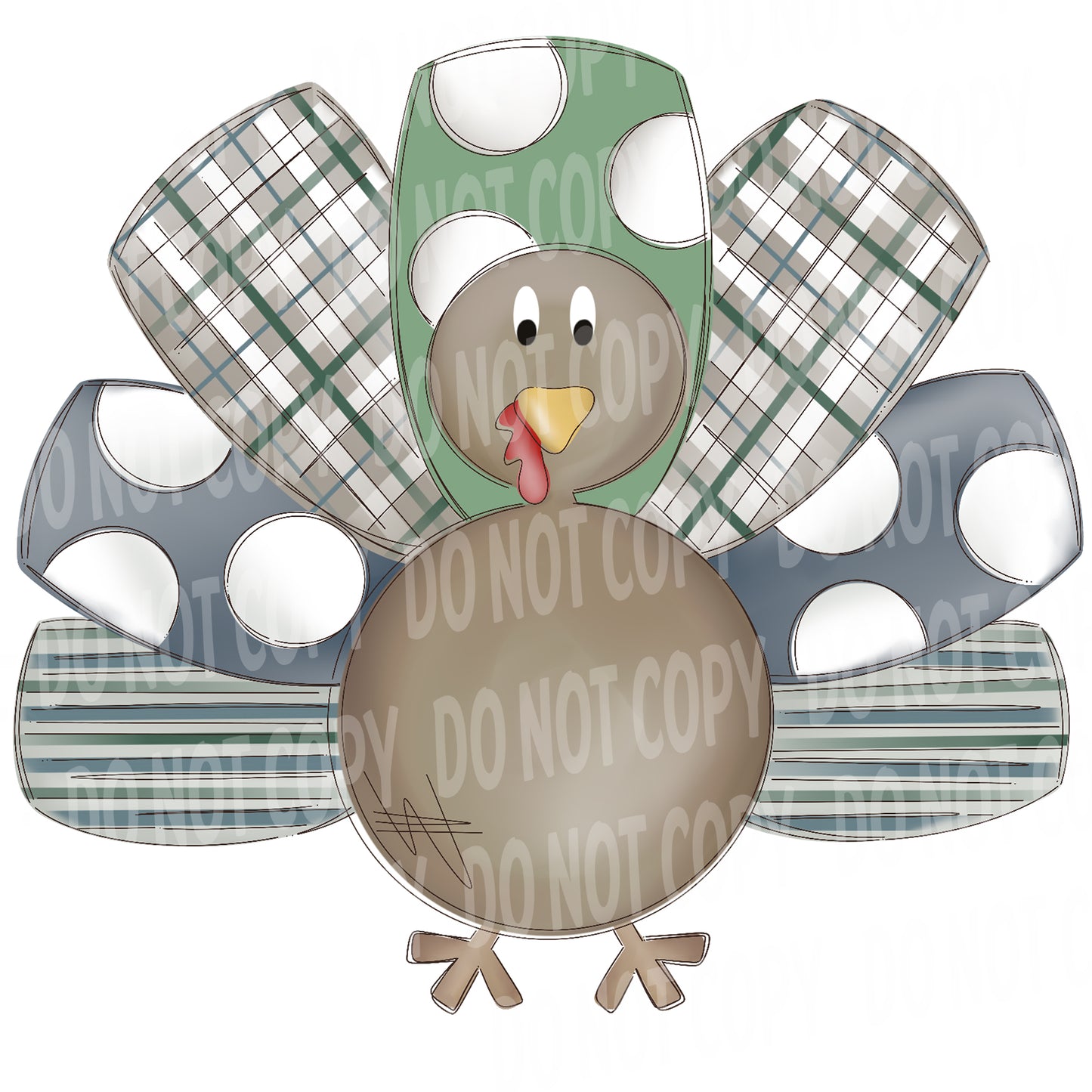 TR485 Boy Turkey with Pattern Feathers
