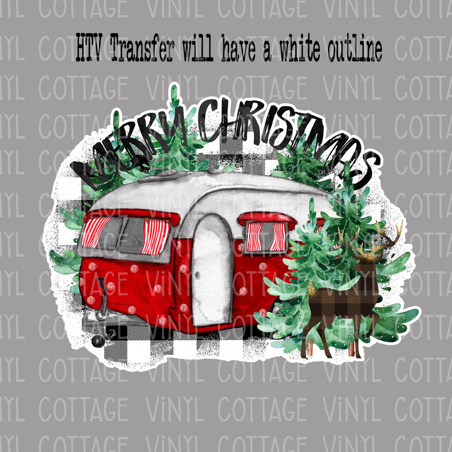TR516 Merry Christmas Camper