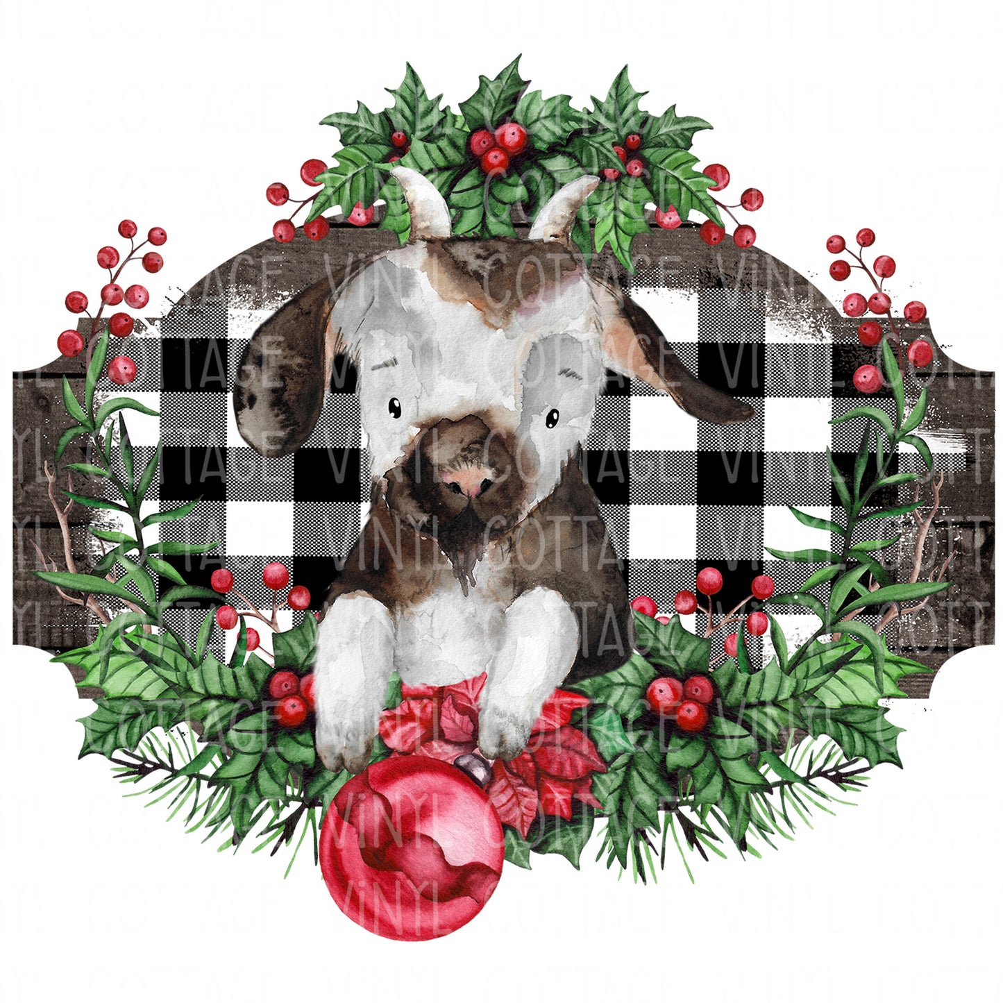TR517 Country Christmas Goat