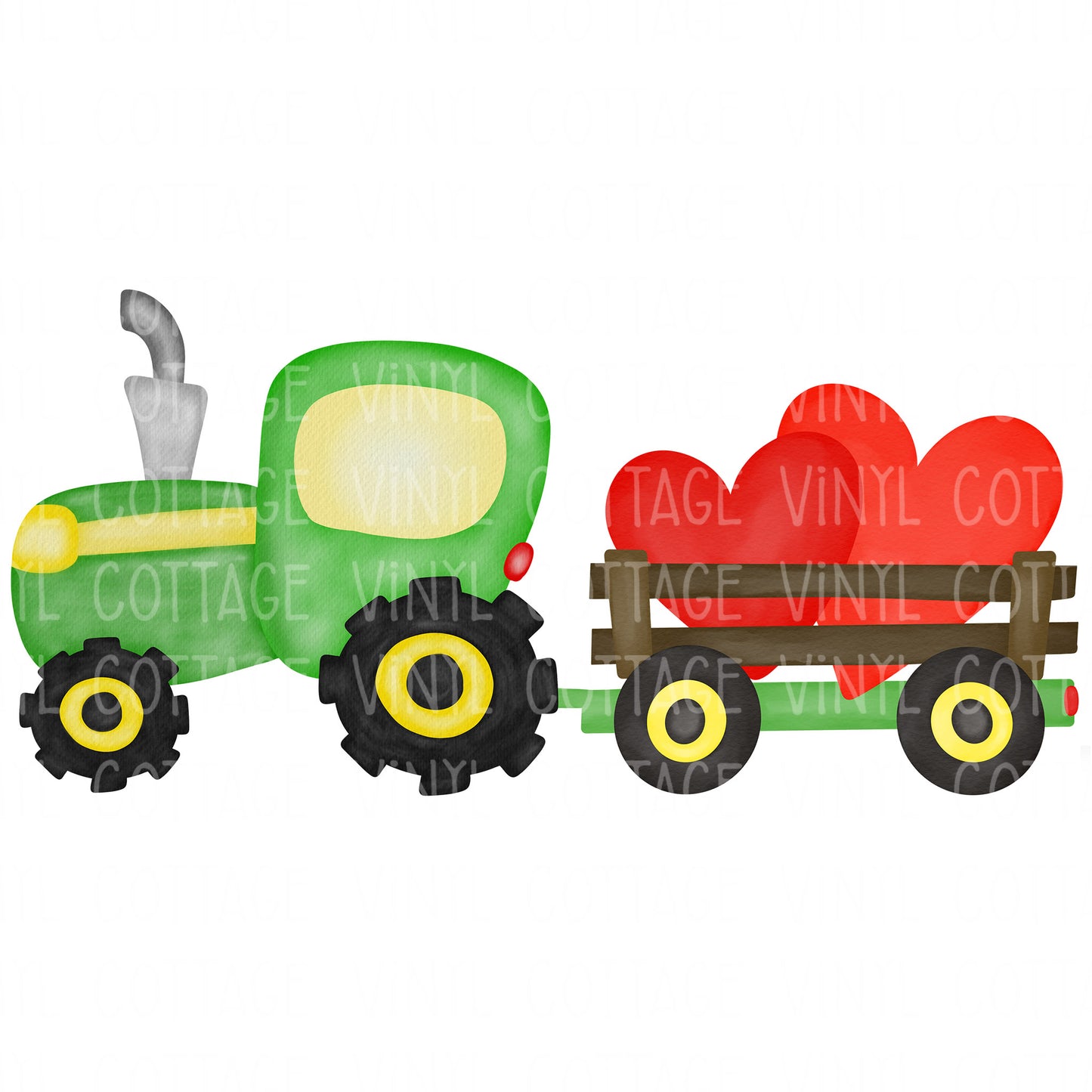 TR523 Tractor Pulling Hearts
