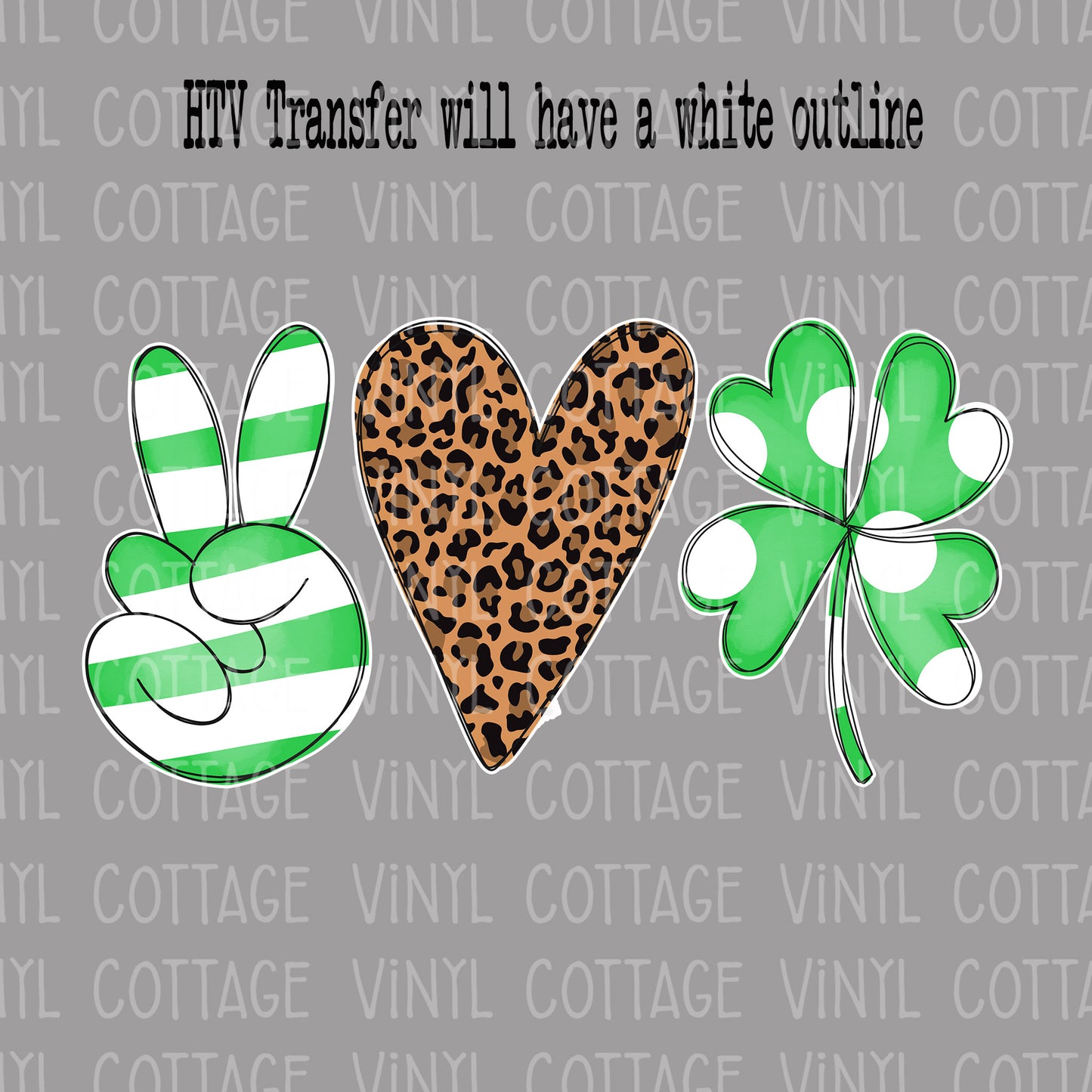 TR583 Peace Love Clover