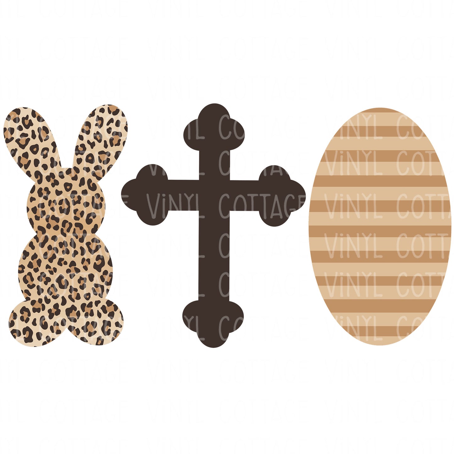 TR622 Leopard Bunny Easter Trio