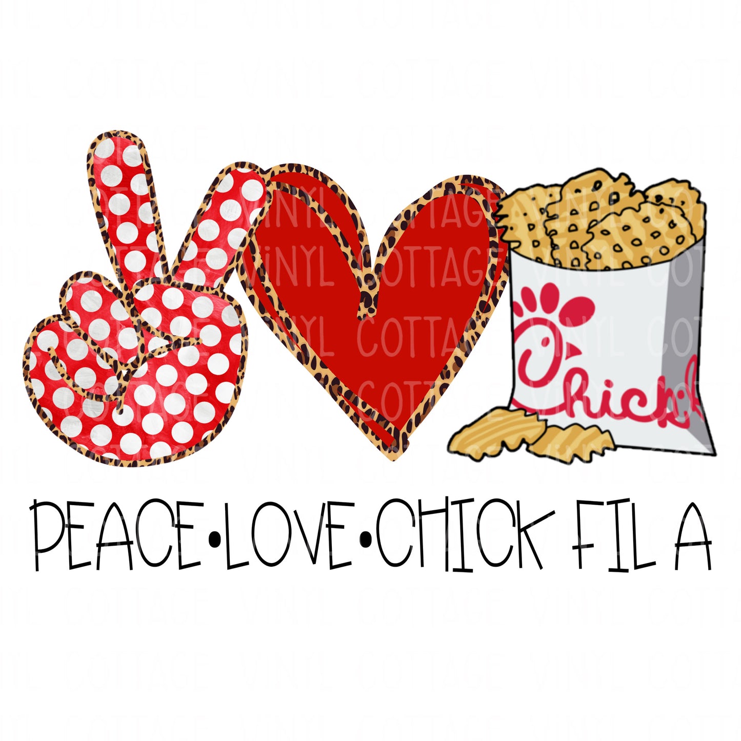 TR631 Peace Love Chicken Fries
