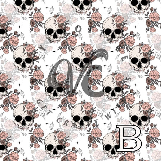 Floral Skulls 02