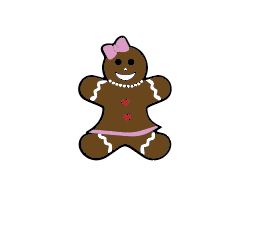 Gingerbread Girl 1.5" Badge Reel (NO HOLE) Acrylic