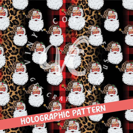 Brush Stroke Santas ~ Holographic Vinyl ~ HG26