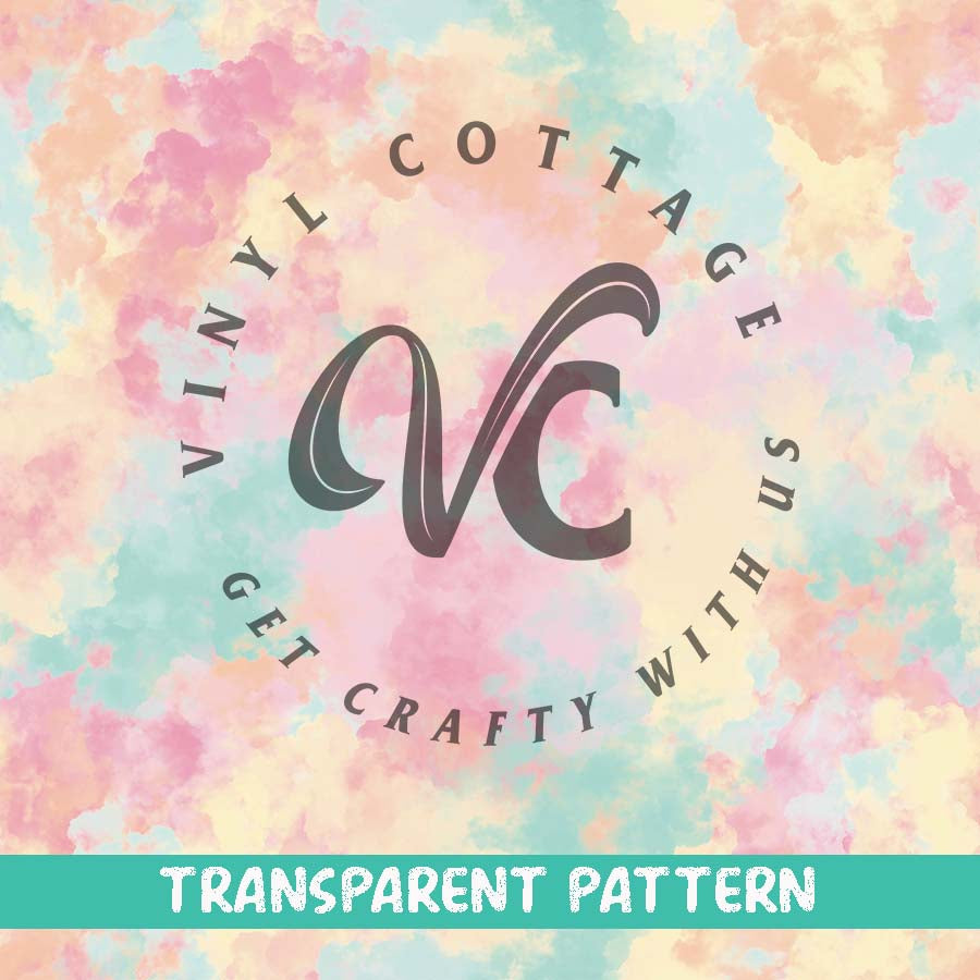 Pastel Tie Dye ~ TRANSPARENT VINYL ~ TP08