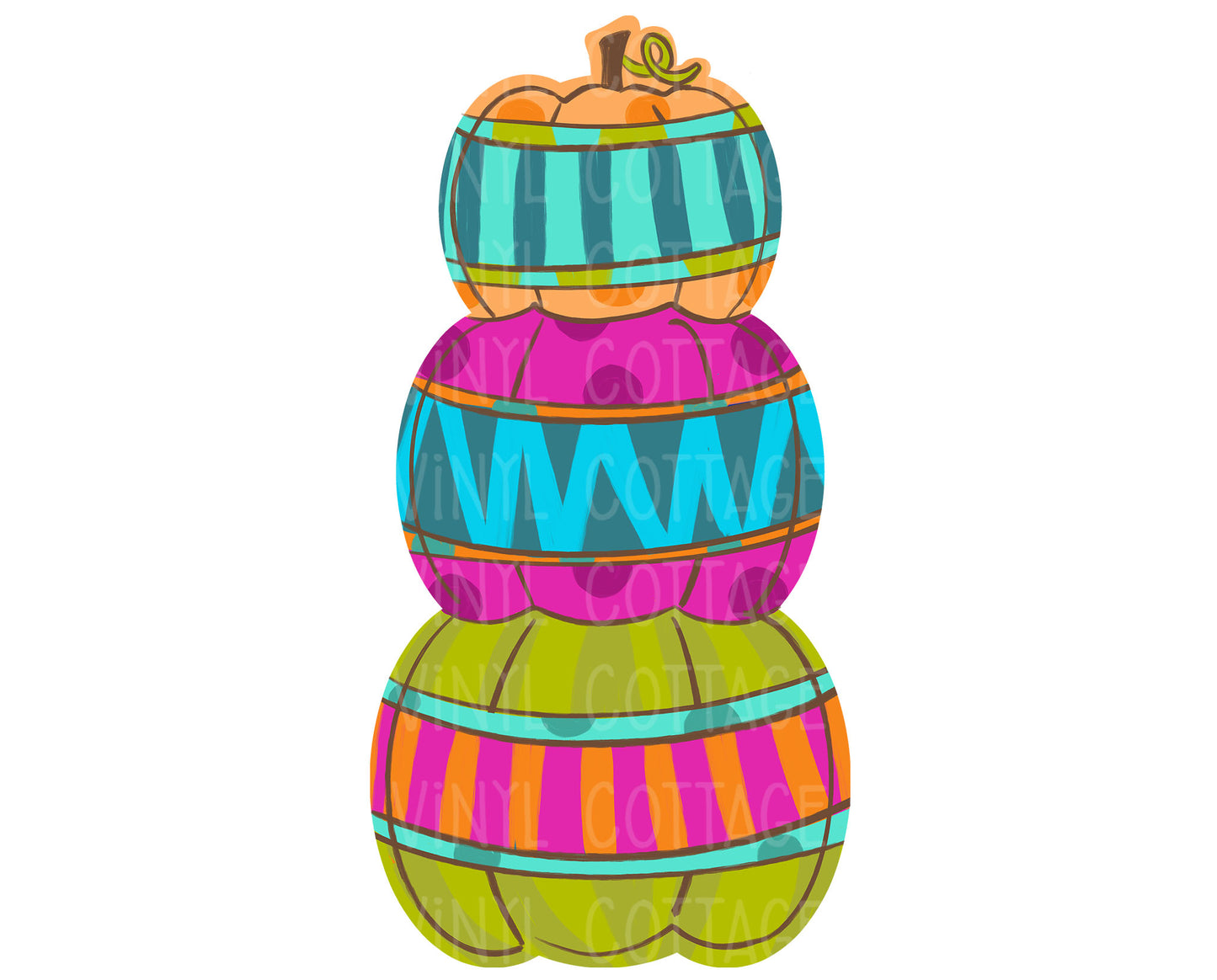 TR778 Bright Stacked Pumpkins