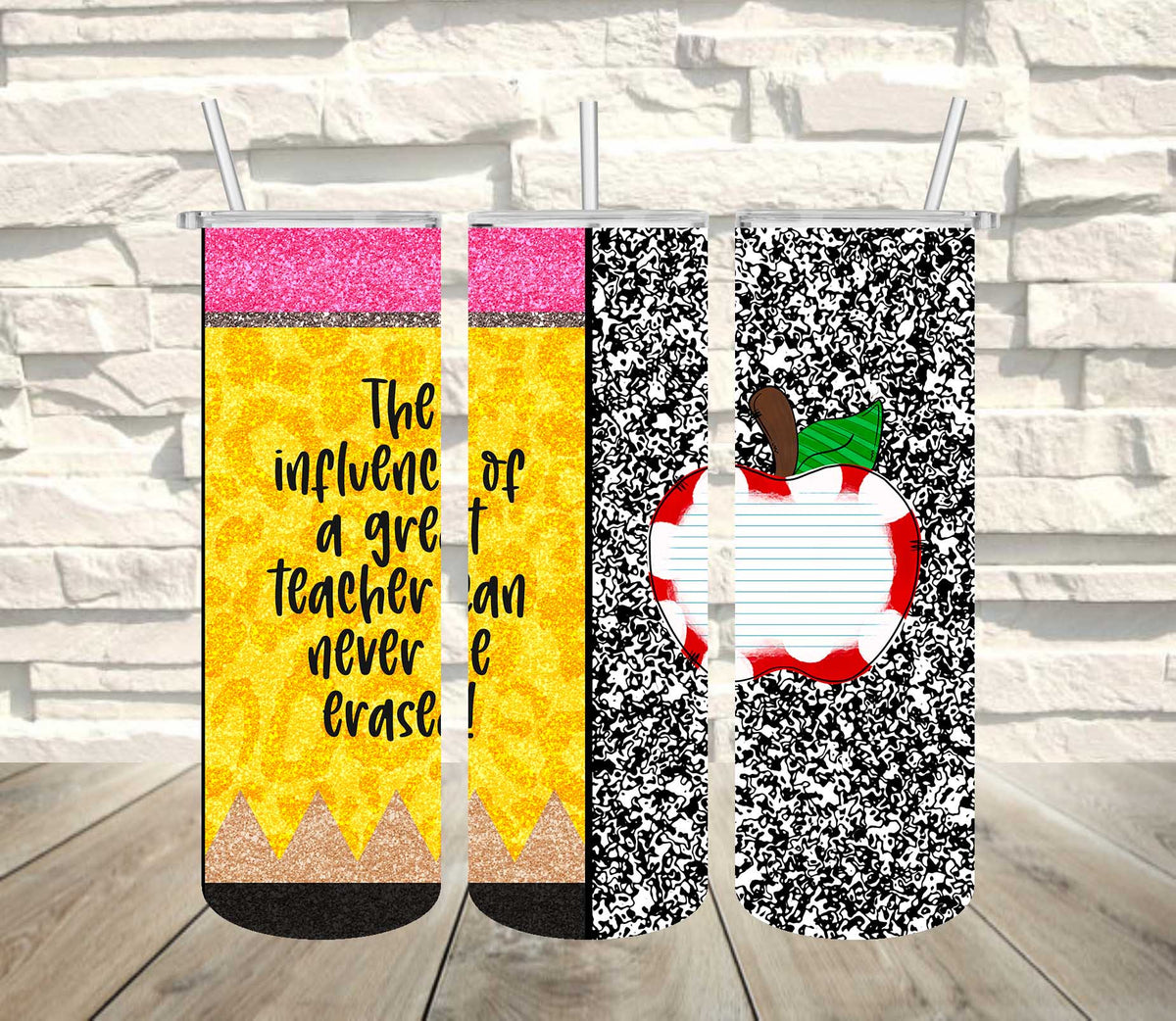 Teacher Pencil Tumbler Wrap