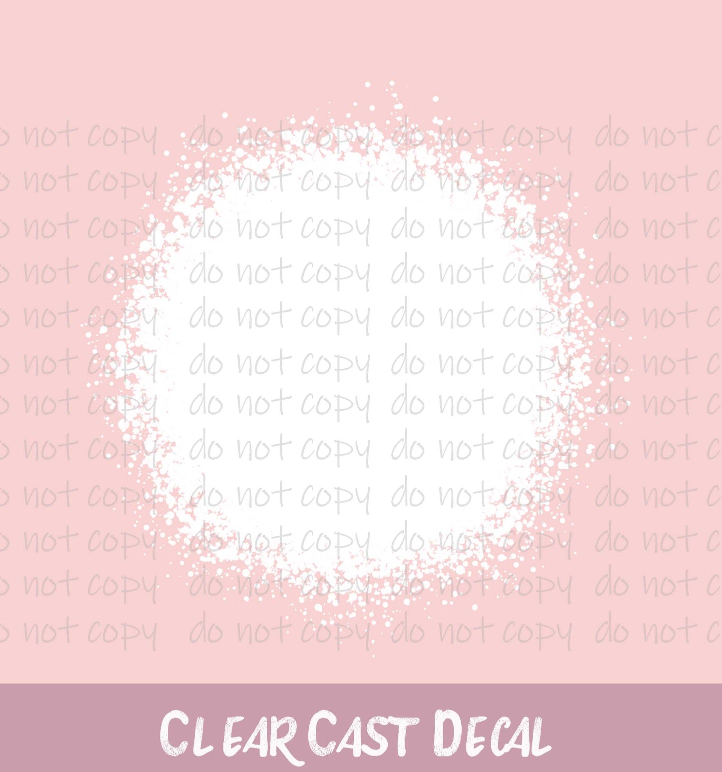 Circle Bleach Spot ~ White Ink Decal