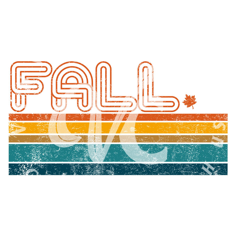 WC191 ~ White Ink Decal ~ Fall Stripes