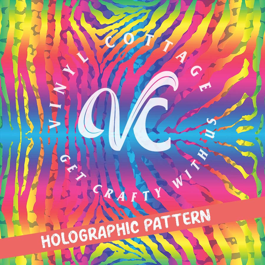 Neon Zebra ~ Holographic Vinyl ~ HG17
