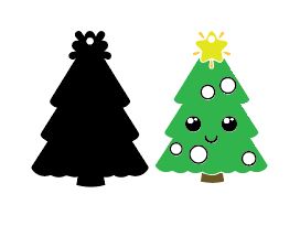 Kawaii Christmas Tree Ornament 4" Acrylic