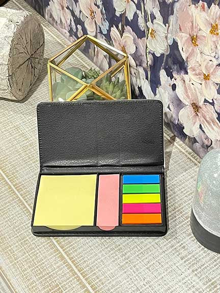 PU Leather Sublimation Post It Note Holder