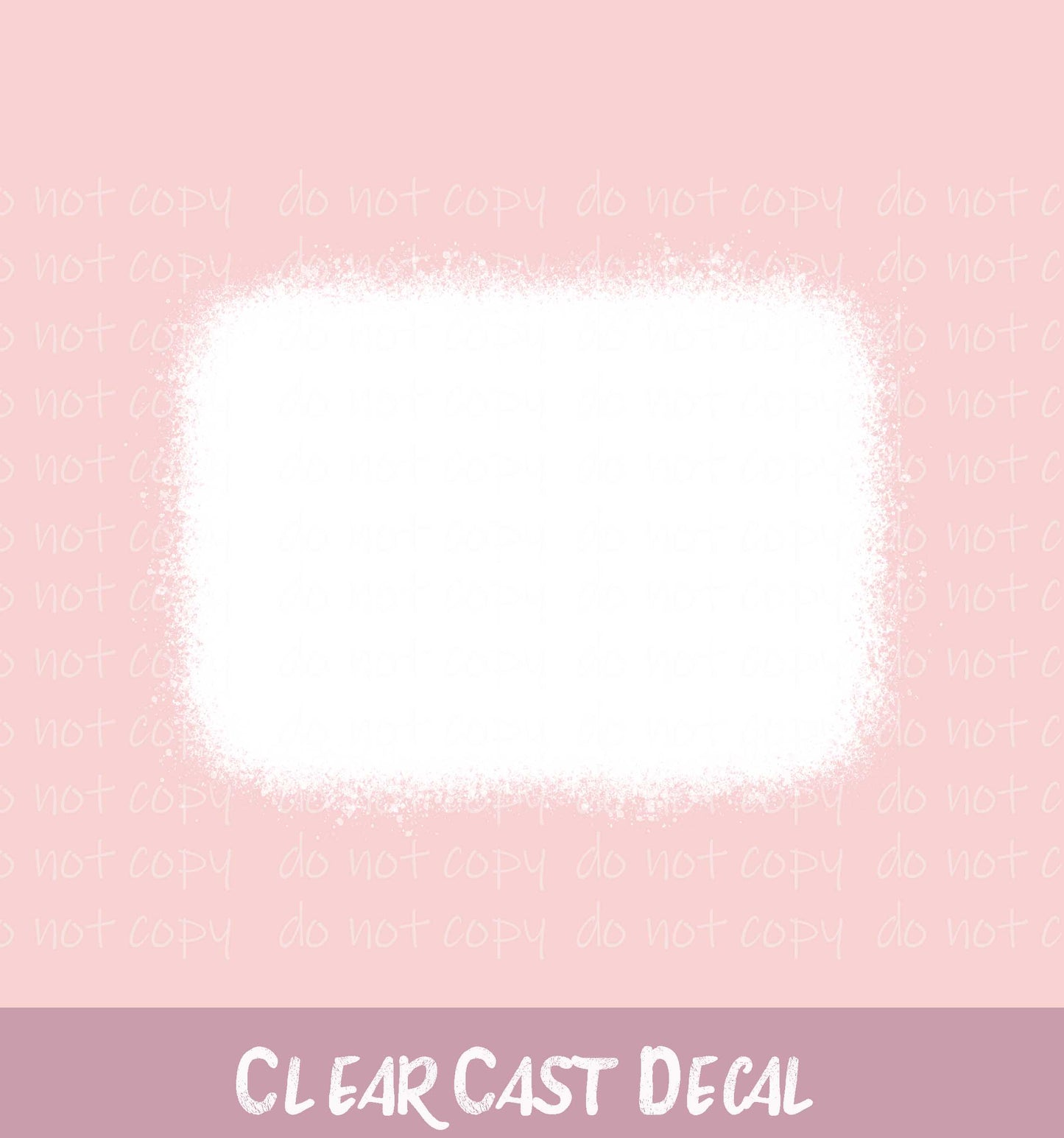 Rectangle Bleach Spot ~ White Ink Decal