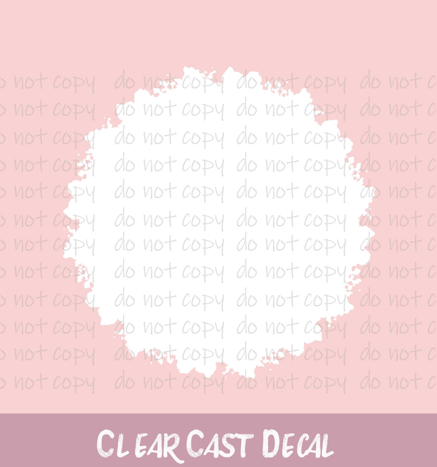 Round Bleach Spot ~ White Ink Decal