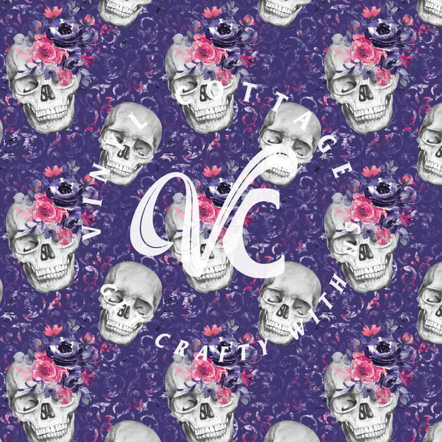 Floral Skulls 01