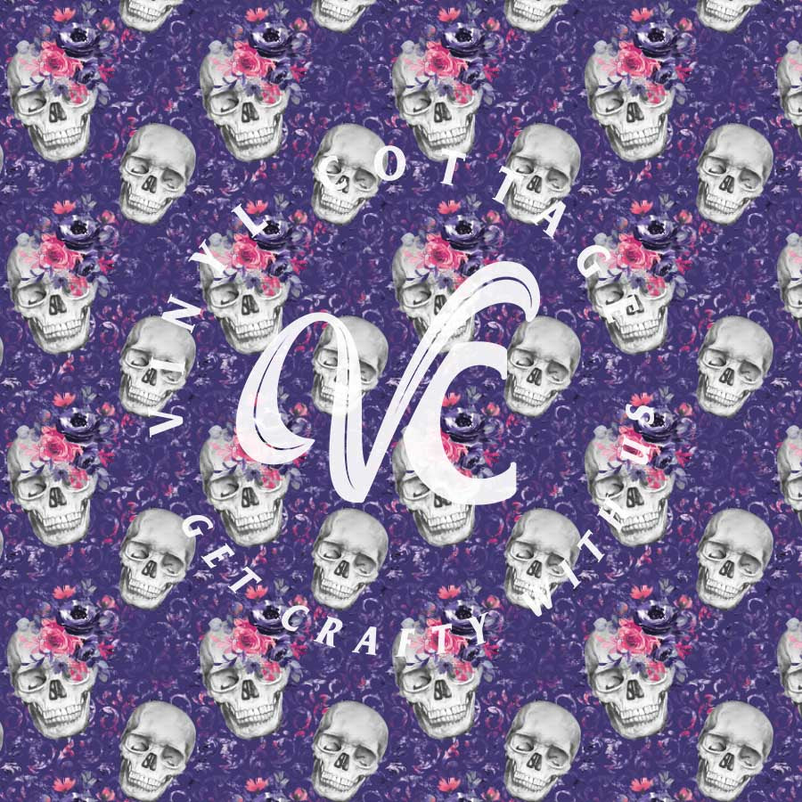 Floral Skulls 01