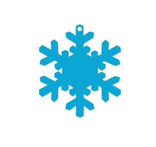 Snowflake Ornament 4" Acrylic