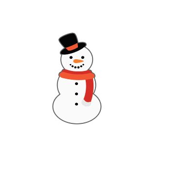 Snowman 2" Badge Reel (NO HOLE) Acrylic