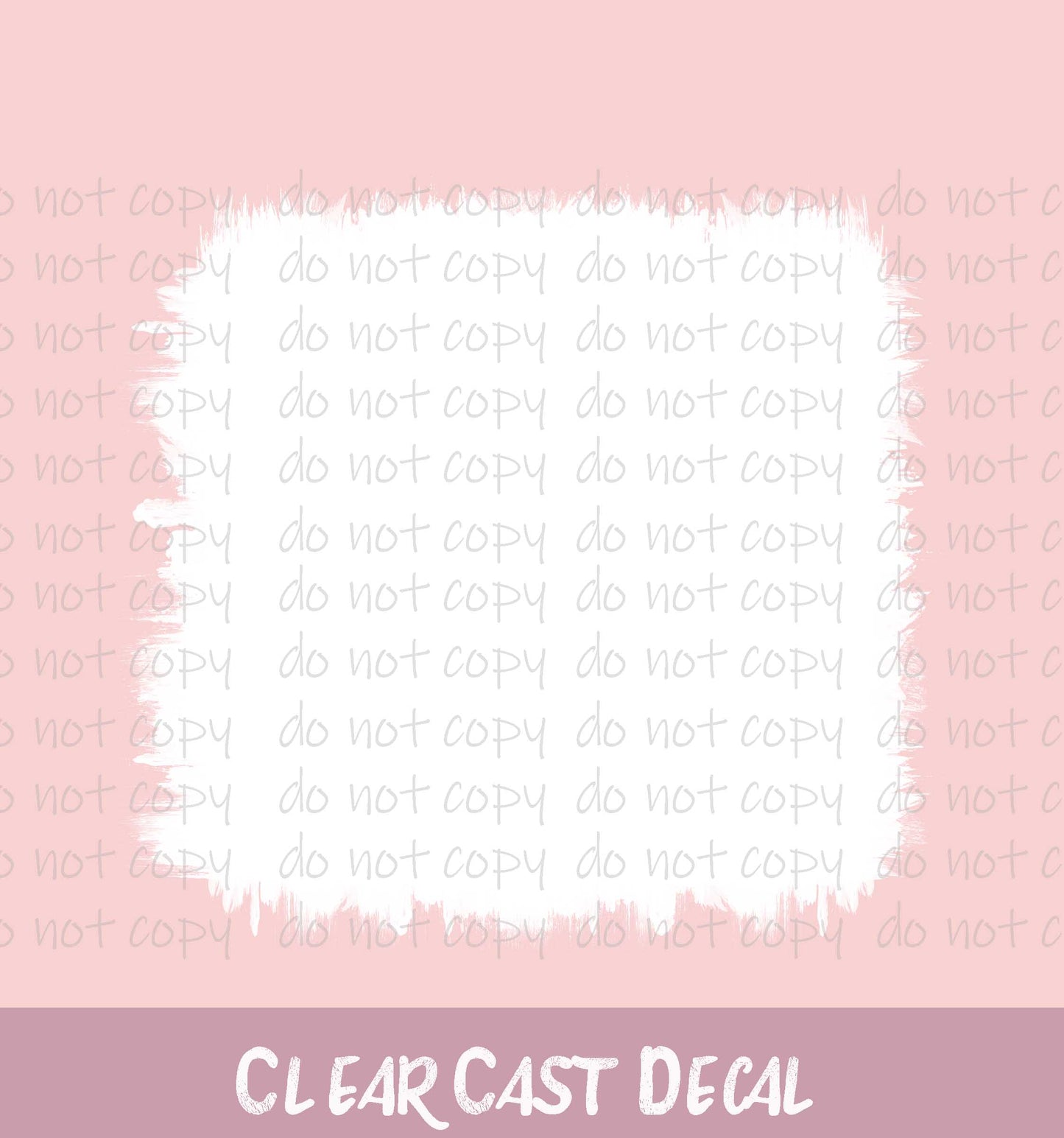 Square Bleach Spot ~ White Ink Decal