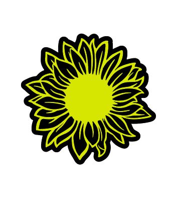 Sunflower 1.5" Badge Reel (NO HOLE) Acrylic