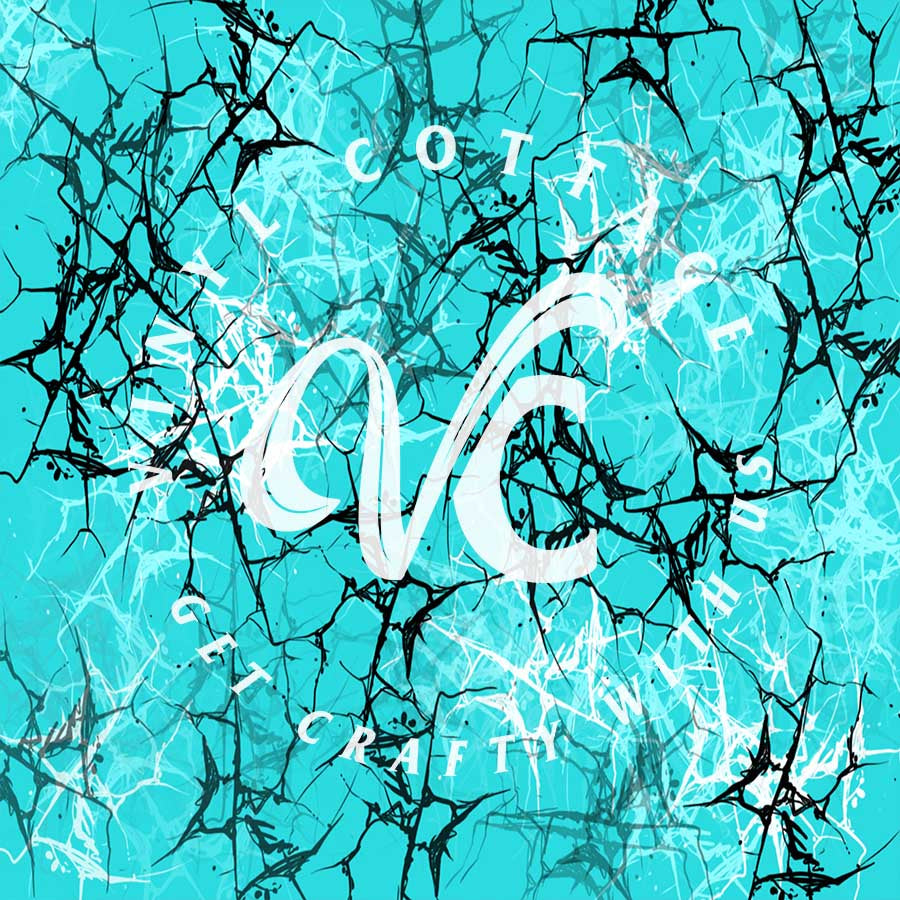 Cracked Turquoise ~ Holographic Vinyl ~ HG12