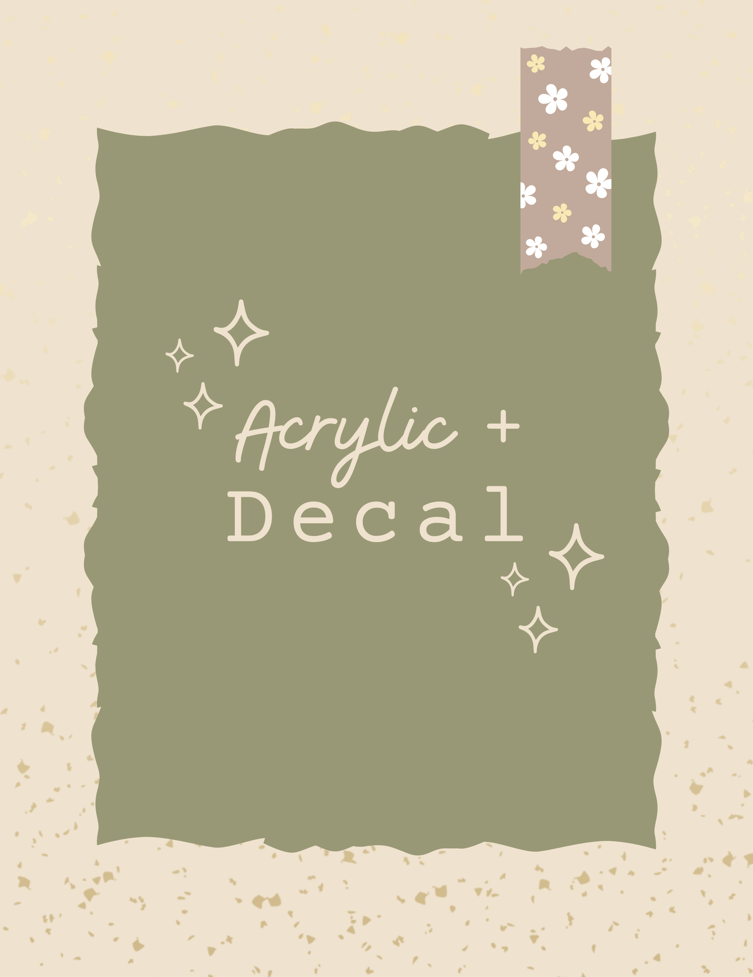 ACRYLIC + DECAL SETS – Vinyl Cottage