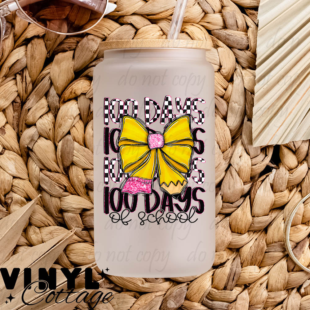 100 Days Of School ~ UV DTF DECAL