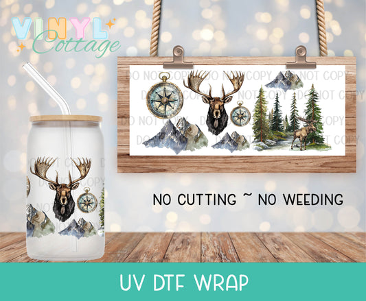 119UV ~  UV DTF Wrap ~ Deer and Woods
