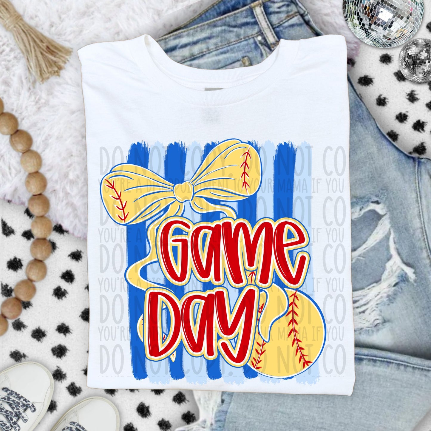 Softball Game Day Preppy ~ SWD26 ~ DTF Transfer
