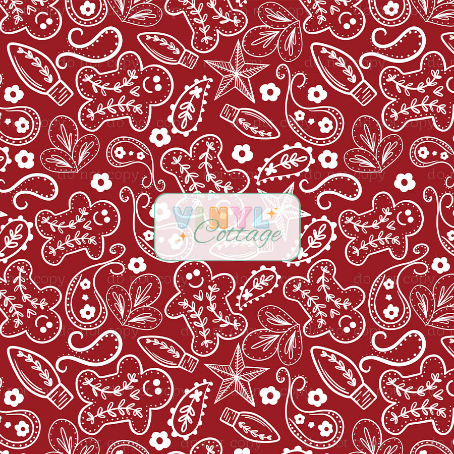 Christmas Paisley ~ 1327