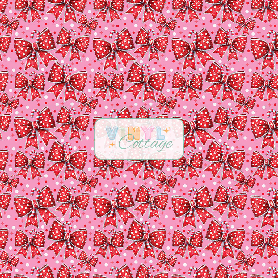 Candy Cane Bows ~ 1345