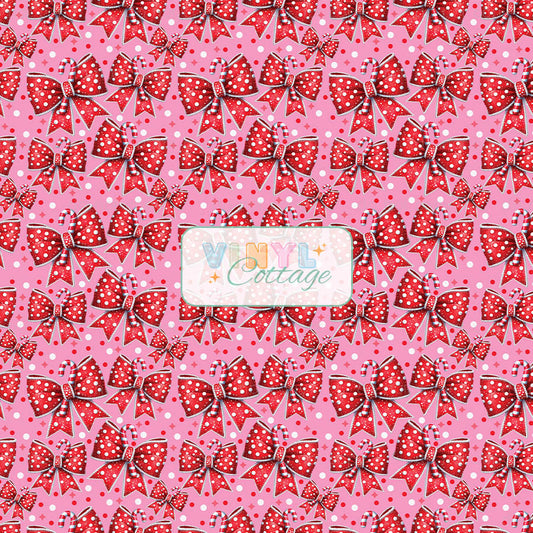 Candy Cane Bows ~ 1345