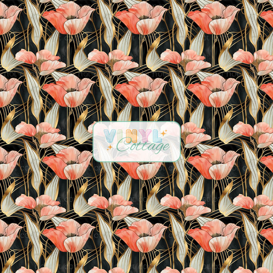 Art Deco Florals ~ 1370