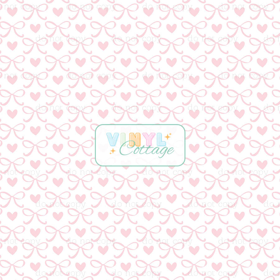 Light Pink and White Coquette Hearts ~ 1415