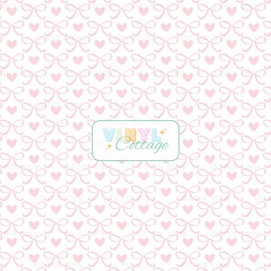 Light Pink and White Coquette Hearts ~ 1415
