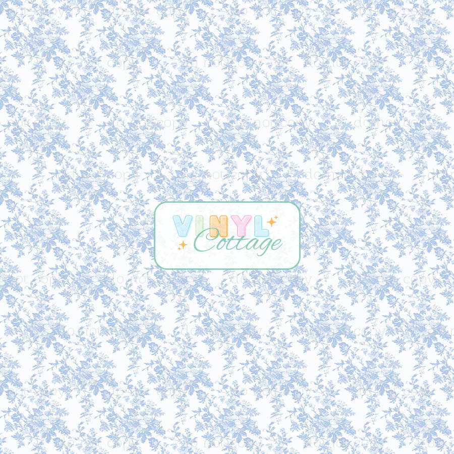 Preppy Blue Florals ~ 1424