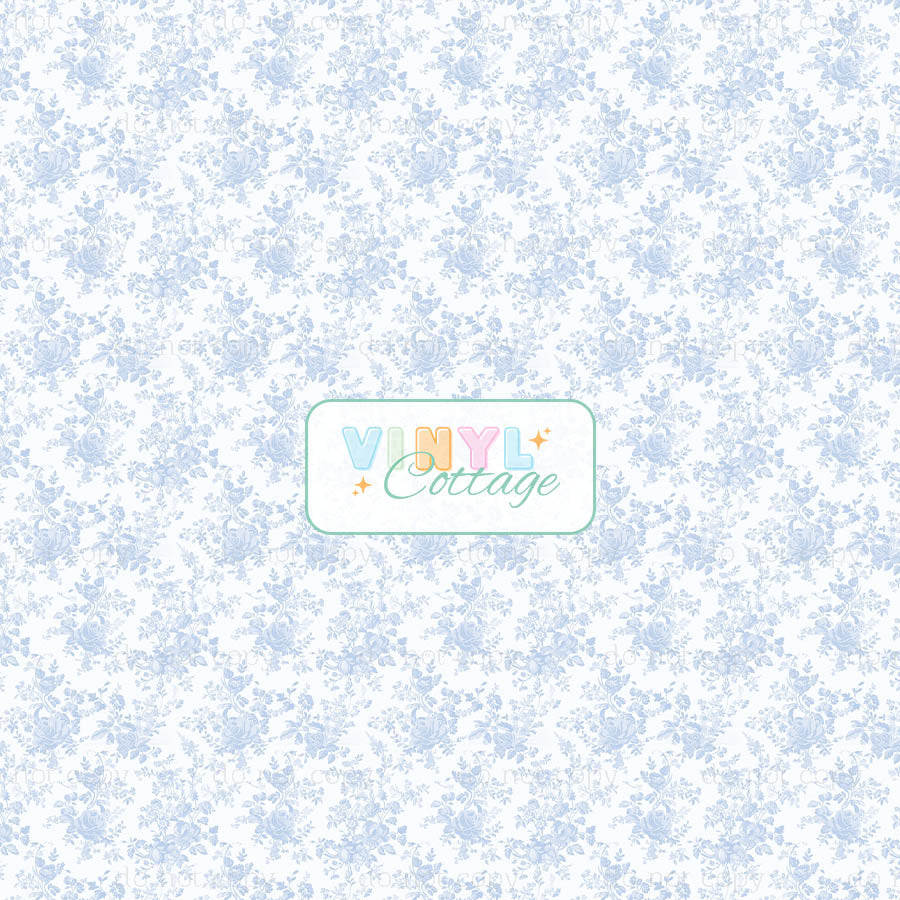 Preppy Blue Toile ~ 1426