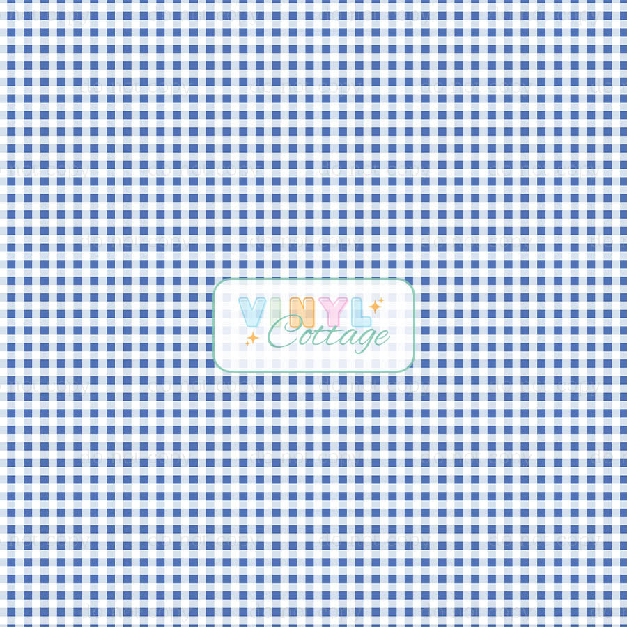 Preppy Blue Gingham ~ 1427