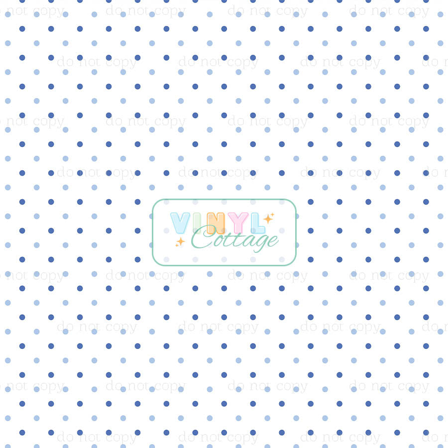 Preppy Blue Dots ~ 1428