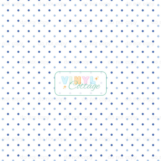 Preppy Blue Dots ~ 1428