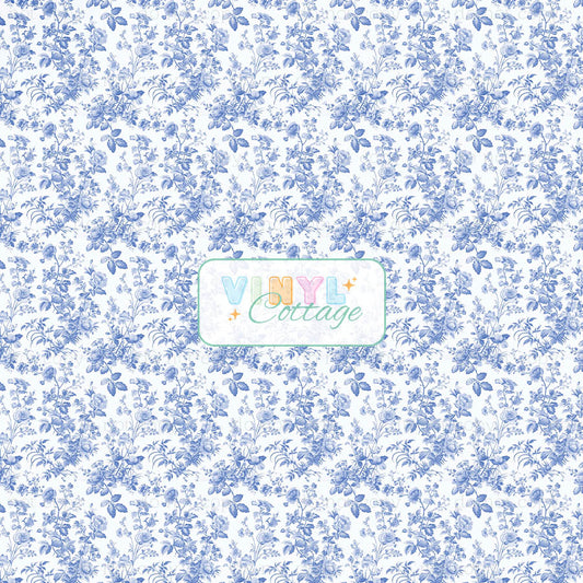 Preppy Blue Toile ~ 1429