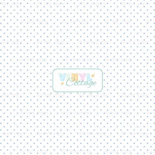Preppy Pale Blue Dots ~ 1432