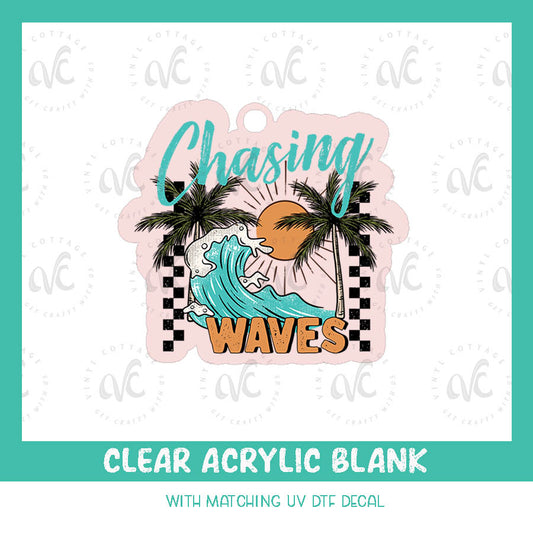 AD146 ~ Chasing Waves ~ Acrylic + UV DTF Decal Set